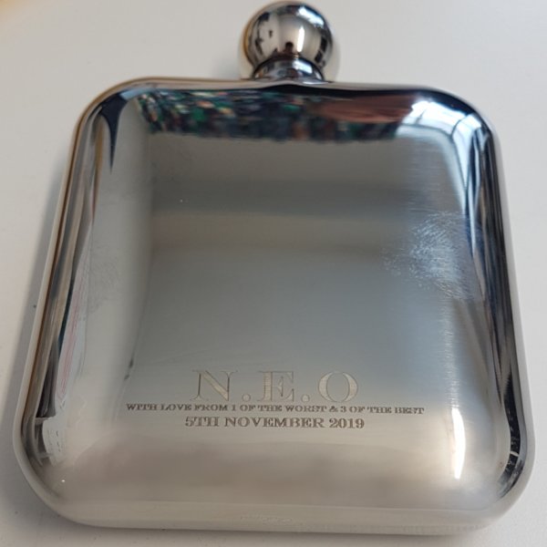 Plain stainless steel Hip Flask