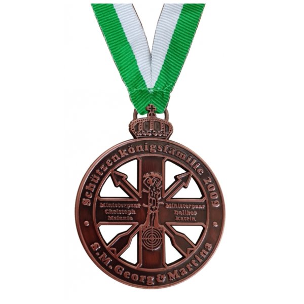 Zinc diecast cut out medal